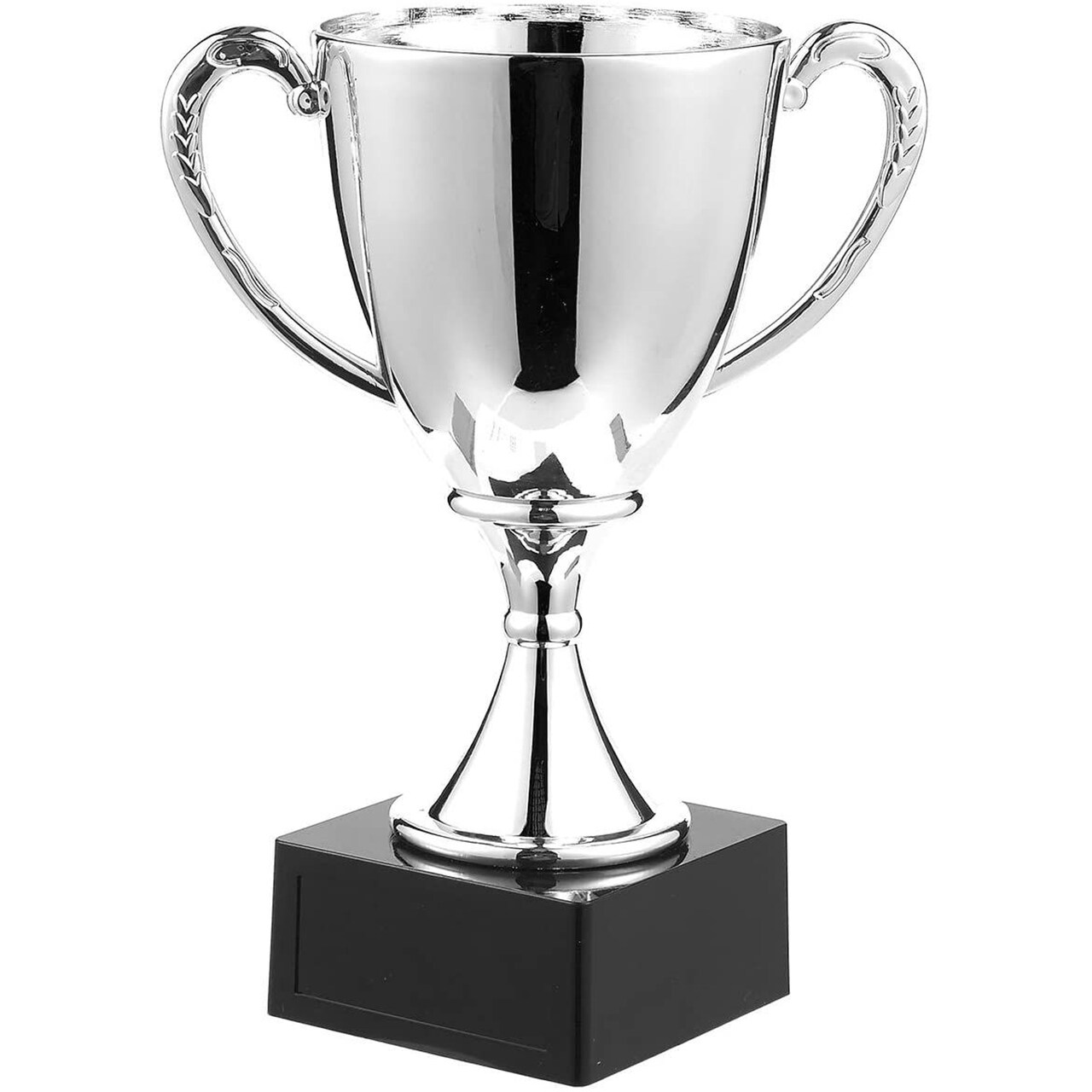 Trophy Cup Award - 8 Inch Silver Plastic Trophy for Sports Competitions Events Party Decoration